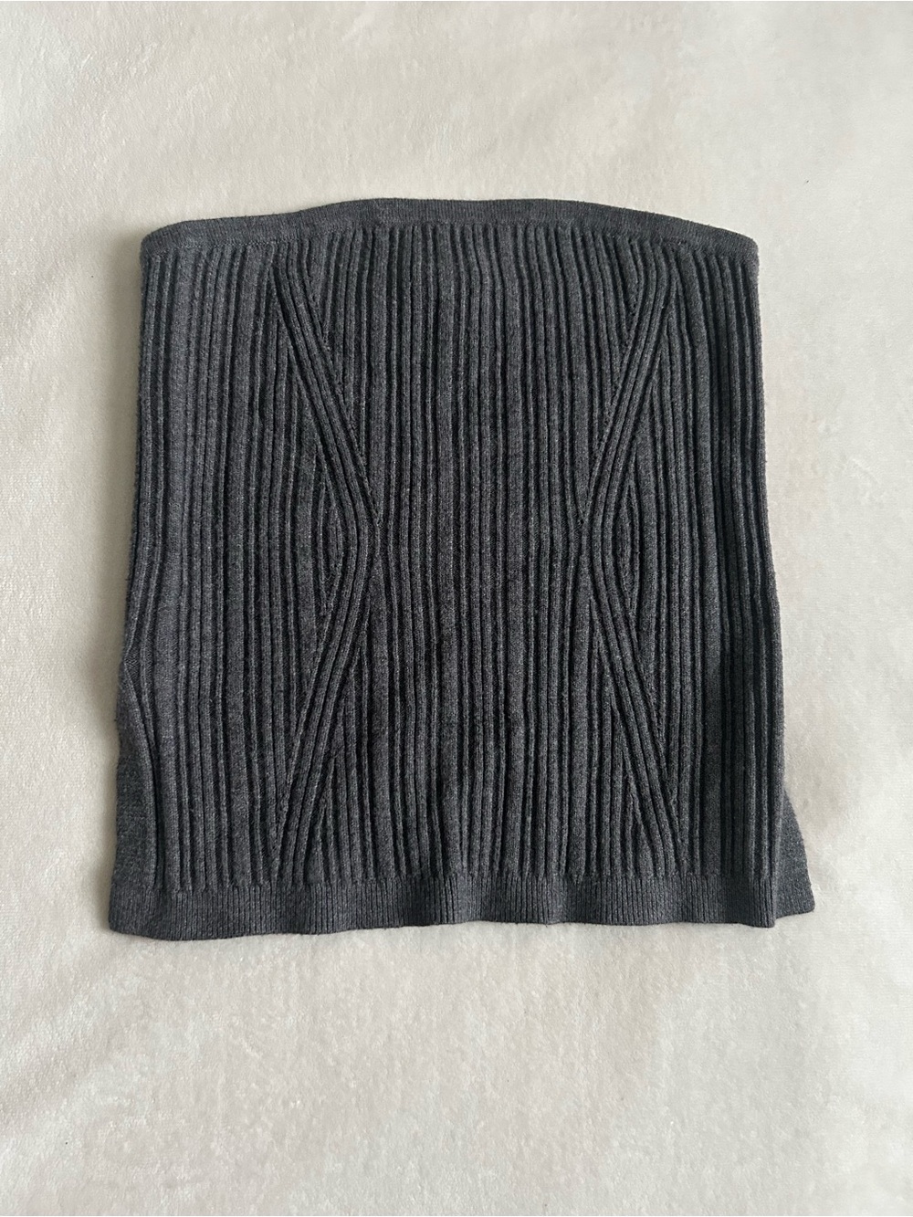 wild fable Charcoal Gray Ribbed Strapless Tube Top